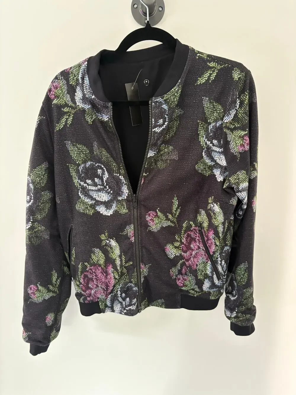 Lululemon Reversible Floral Print Full Zip Bomber Jacket Size 6